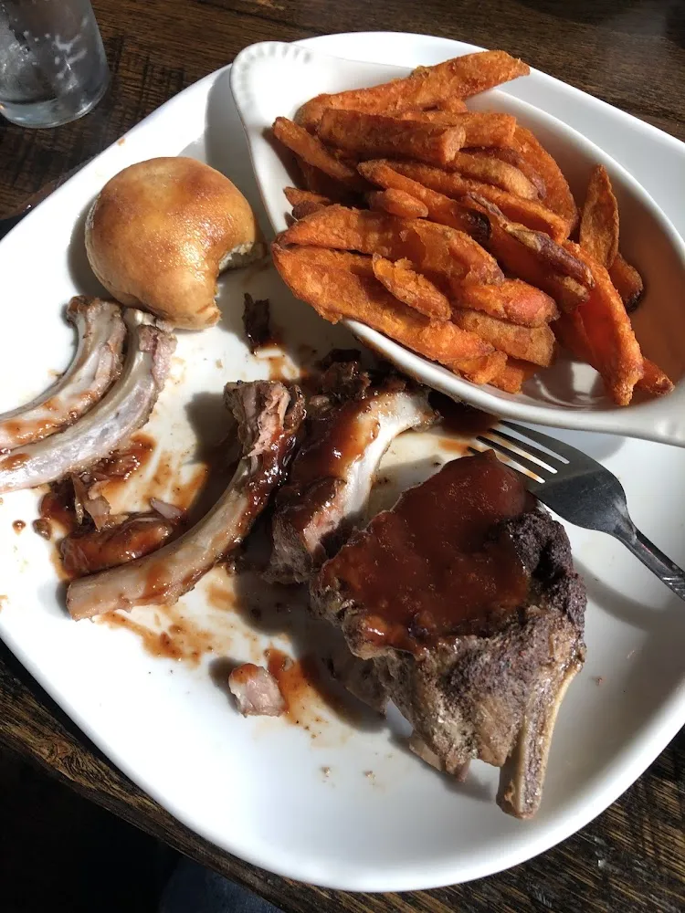 Ribs and Sweet Potato Fries